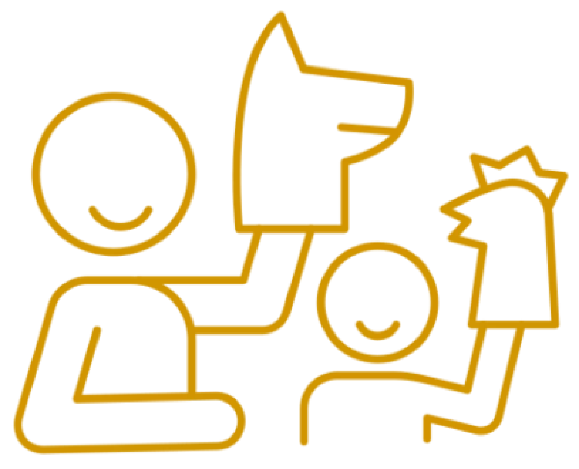 icon of family playing with children