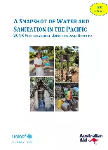 A Snapshot of Water and Sanitation in the Pacific