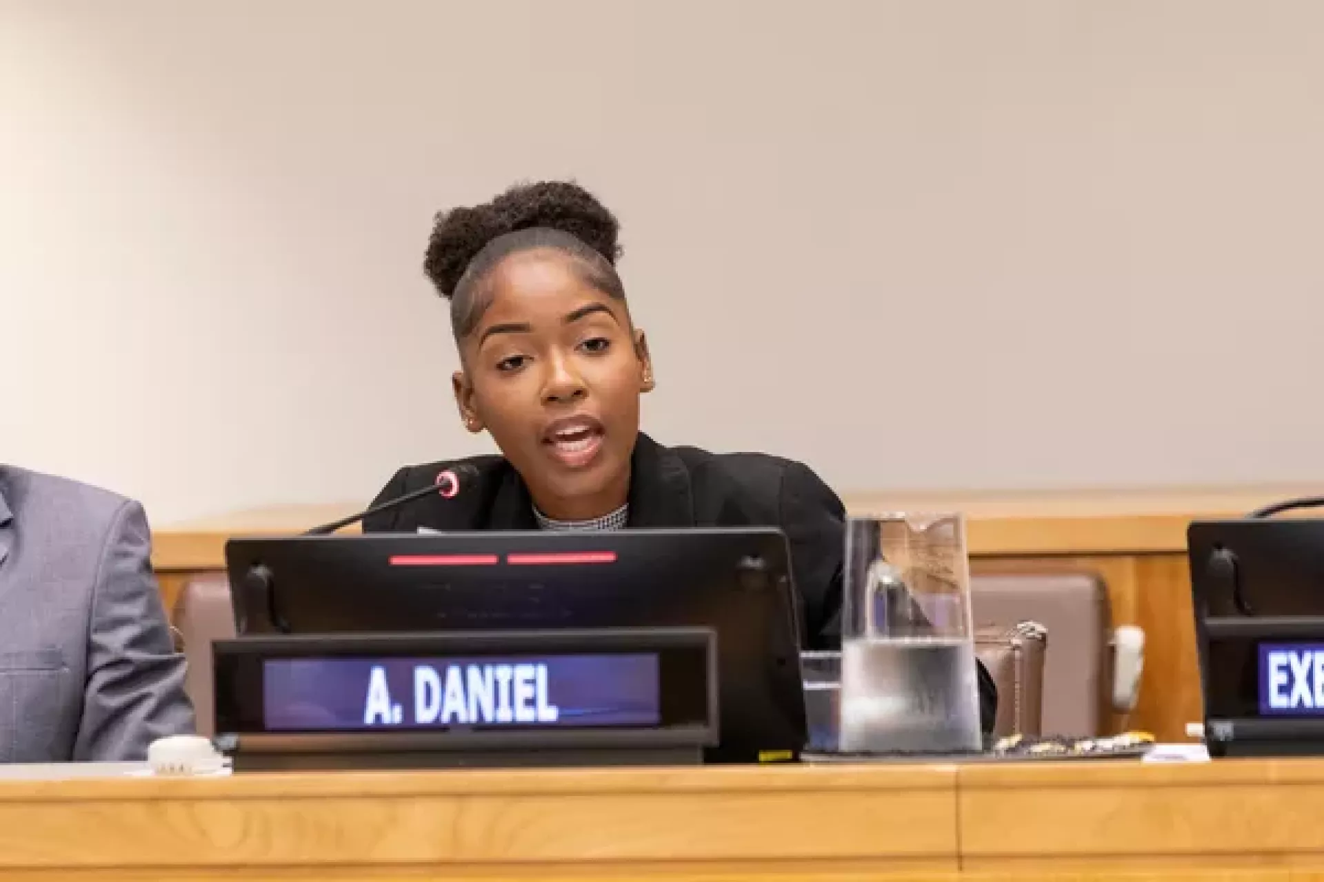 Adia Daniel at UNICEF Special Meeting 