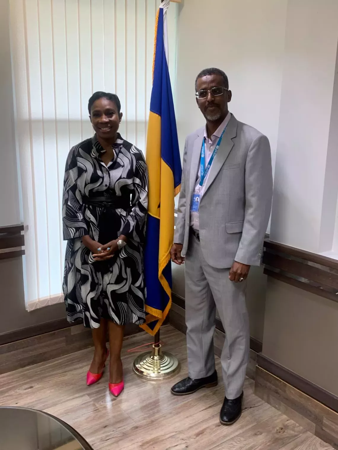 Minister Munro-Knight with AK