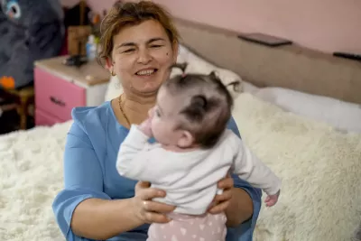 A foster mother and a child. 