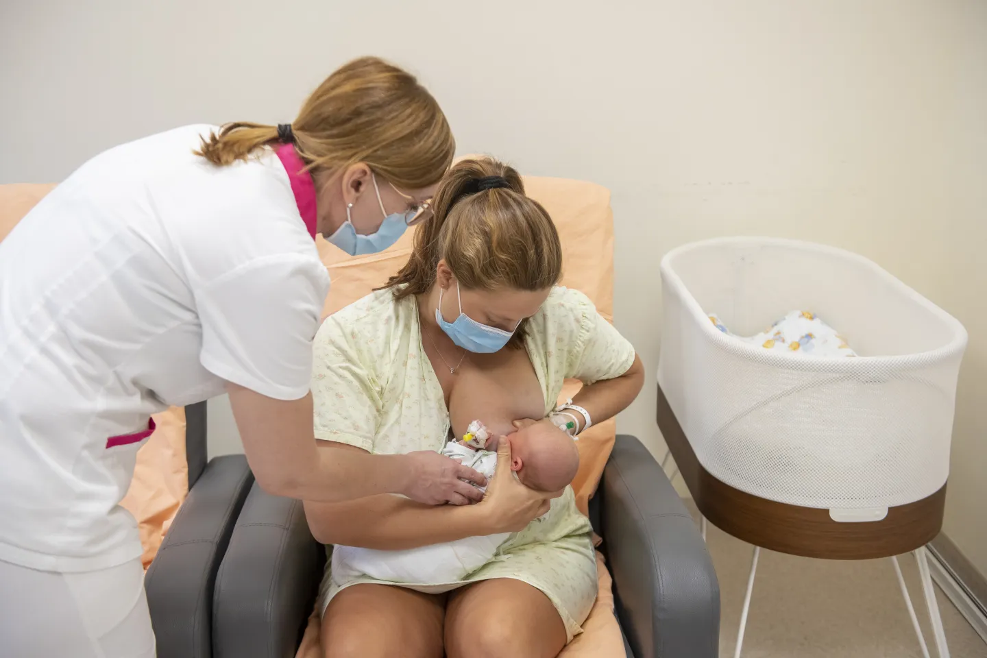 Mother breastfeeding infant