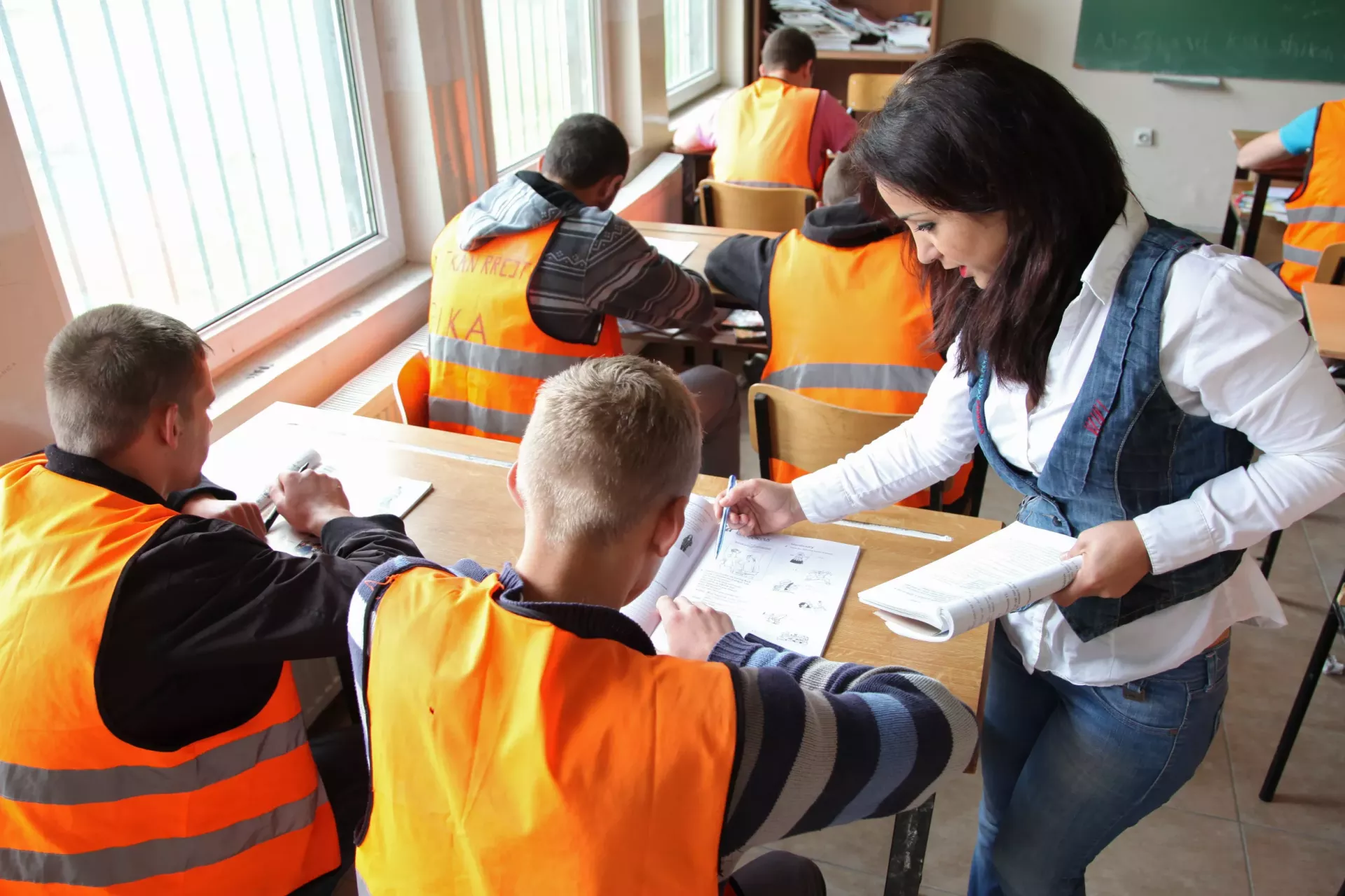 Children at an educational correction facility in Lipjan, Kosovo  take part in a life skills session &ndash; part of an UPSHIFT programme that equips children in conflict with the law with essential skills, and supports their inclusion and integration into society when they finish serving their sentences.  