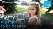 Liza, who received a vaccination at the Institute of Mother and Child in Warsaw.