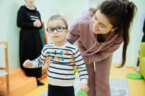 Child at an Early Intervention Center (EIC) in Minsk, Belarus