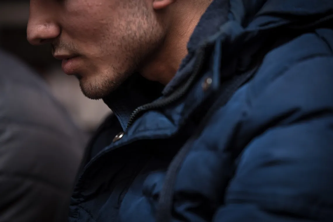 Young man's profile