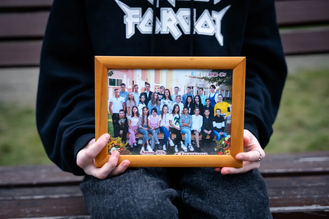 Vera's class photo from Ukraine.