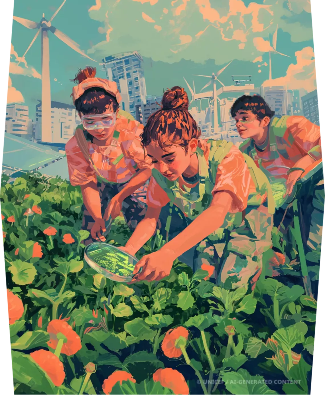 Illustration of children exploring the nature