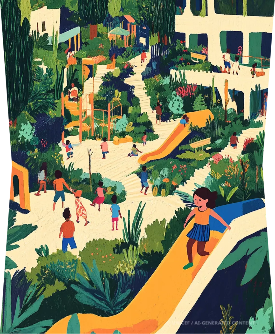Illustration of a child-friendly city