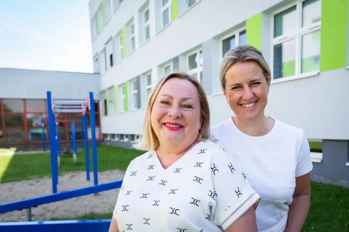 School principal Violetta (left) and vice-principal Katarzyna (right) helped lead the implementation of the Anti-Bullying for Schools (ABS) programme in Opole, engaging teachers, parents, support staff and students in creating a safer and more inclusive school environment.