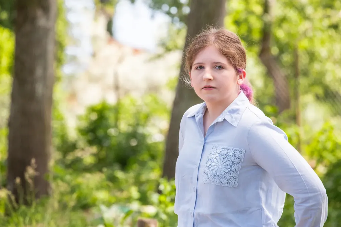 Marta, 18, from Kielce, Poland, took part in the youth bootcamp, where alongside young people from Ukraine worked to create the campaign. She believes that bringing together different perspectives helps build greater understanding across school communities.