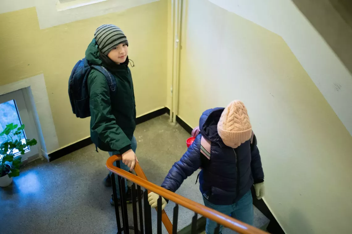 Day with Ukrainian refugee Dawlat in Warsaw.