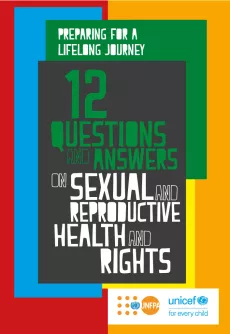 Cover of brochure: 12 questions and answers about sexual and reproductive health and rights