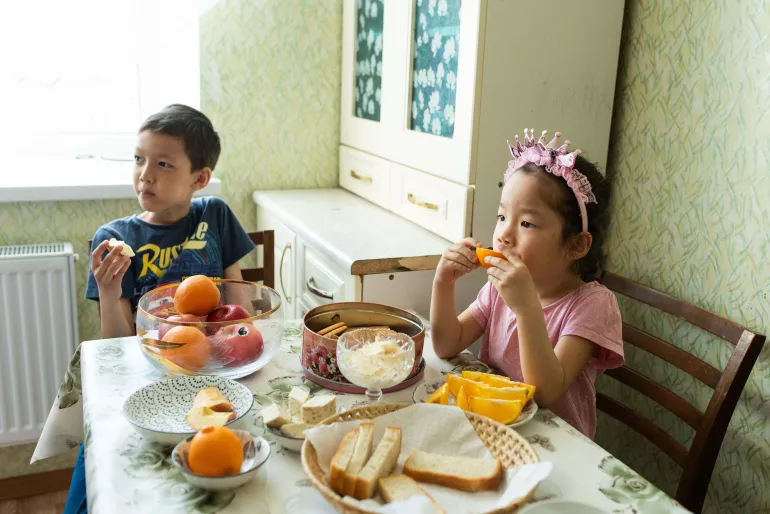 Children eating