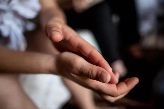 After being sexually abused by her stepfather, Liza* received medical, social and psychological assistance from a UNICEF-supported shelter. April, 2018.