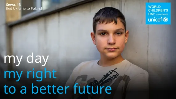 Sewa, 12, is originally from Kharkiv in Eastern Ukraine.