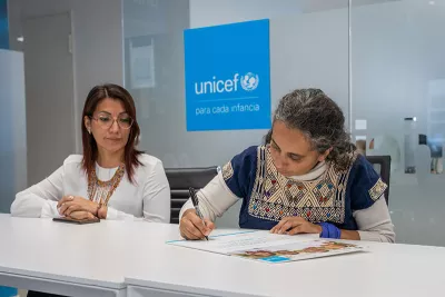 Con las organizaciones de mujeres