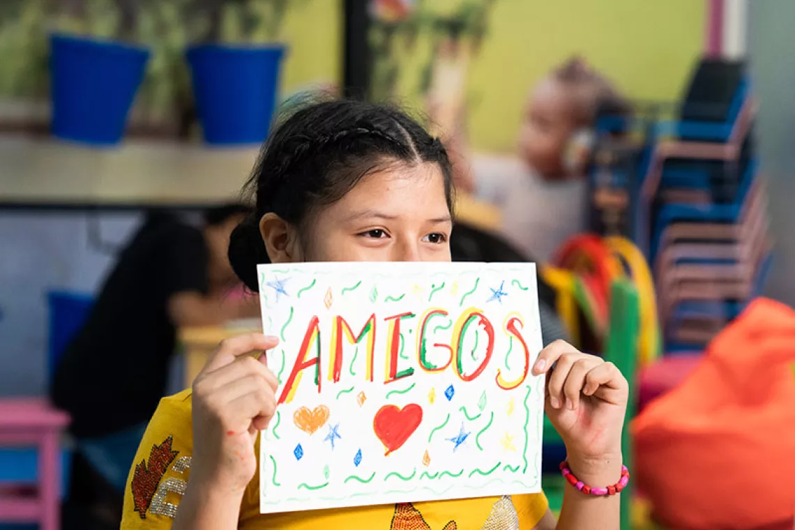 En el Espacio de Apoyo Integral de UNICEF, los ni&ntilde;os, ni&ntilde;as y adolescentes pueden jugar, aprender y estar protegidos.