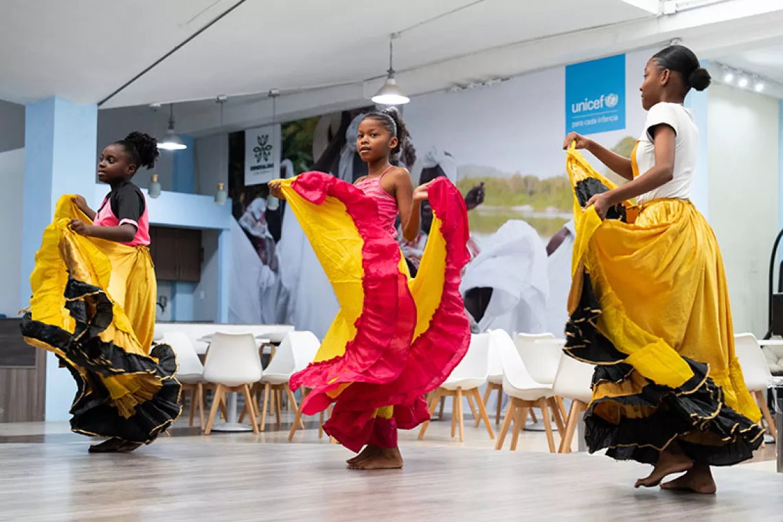 En el Espacio de Apoyo Integral de UNICEF, los ni&ntilde;os, ni&ntilde;as y adolescentes pueden jugar, aprender y estar protegidos.