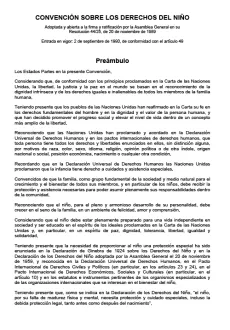 Convenci&oacute;n sobre los Derechos del Ni&ntilde;o