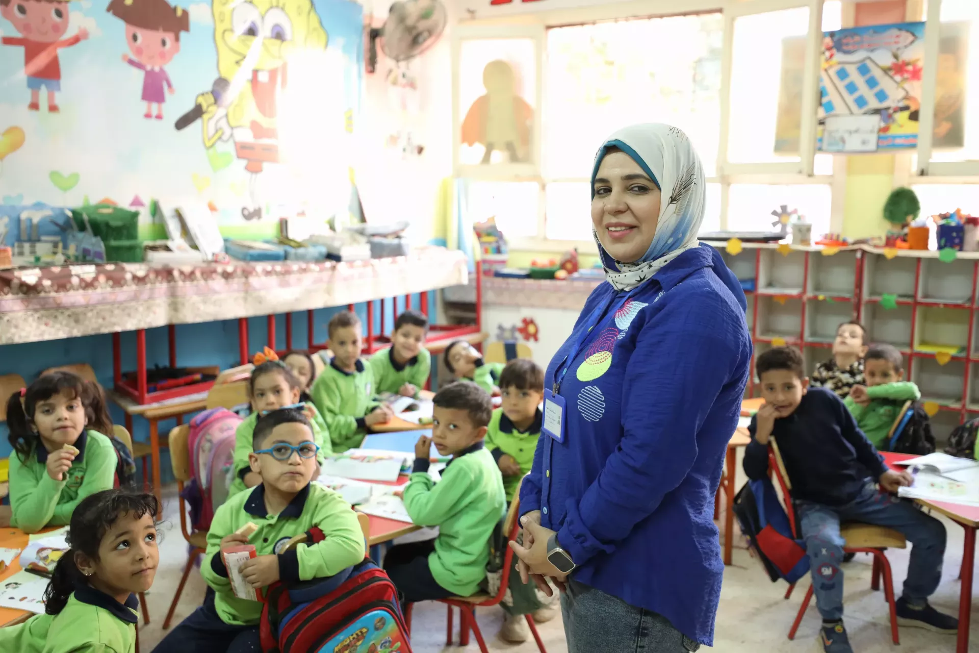 Lady standing in classroom 