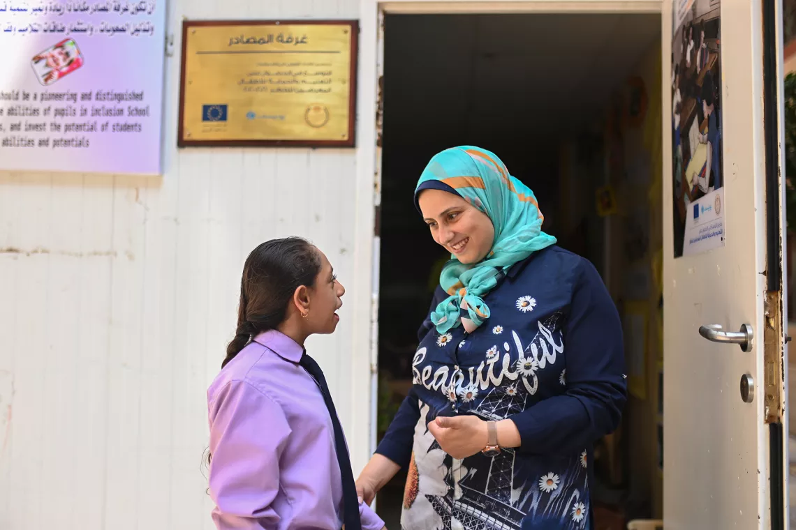 UNICEF supports Aziz Abaza inclusive school  for a better educational experience with the differently-abled children