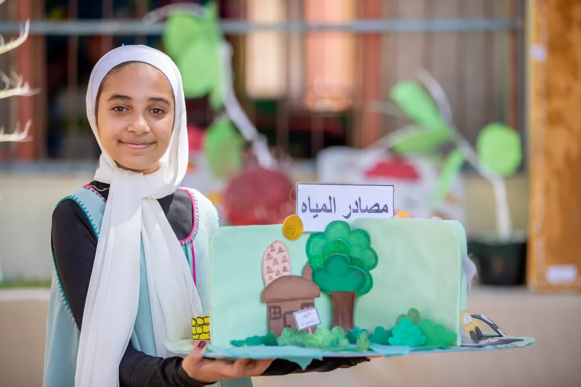 قضايا البيئة والتغير المناخي في عيون أطفال في مدرسة ابتدائية بالفيوم بصعيد مصر
