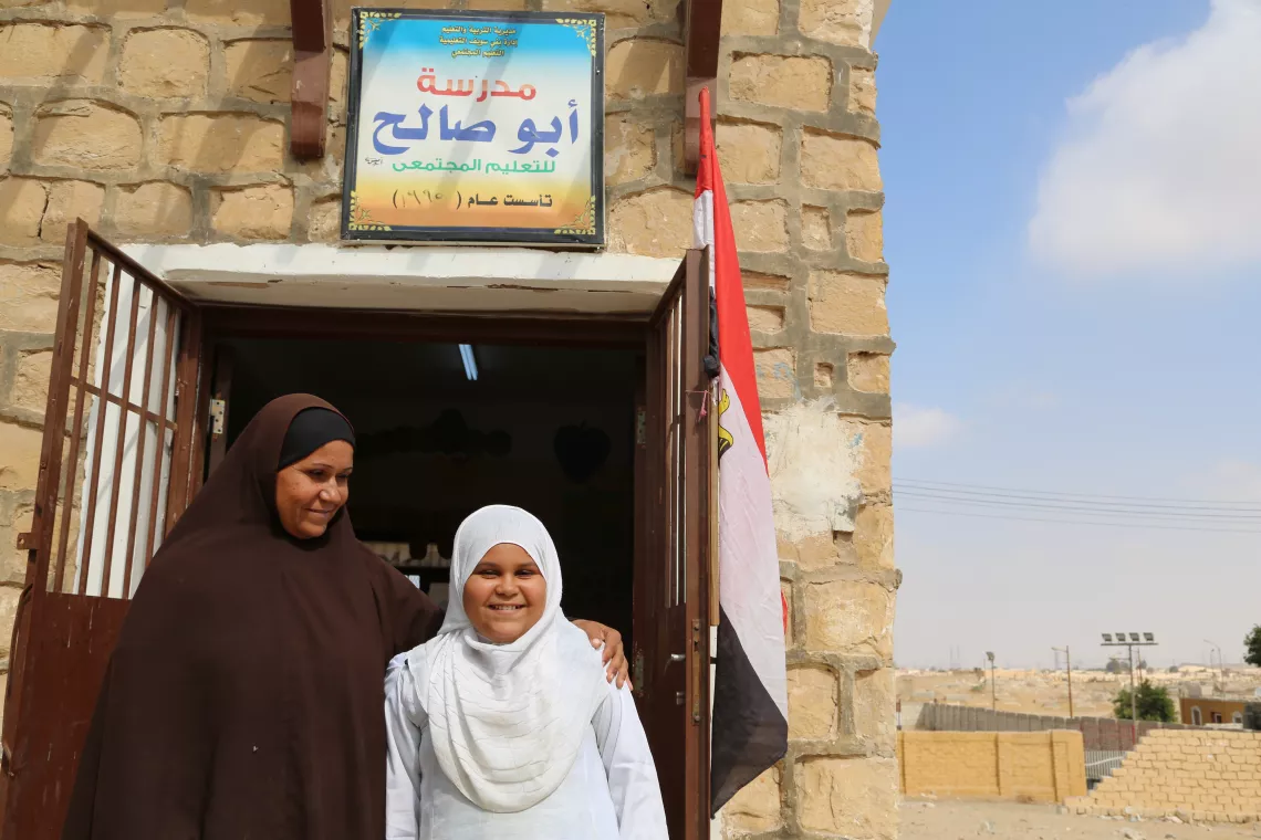 European Union (EU) funding helped UNICEF reach the most deprived children in Beni Suef  through community schools