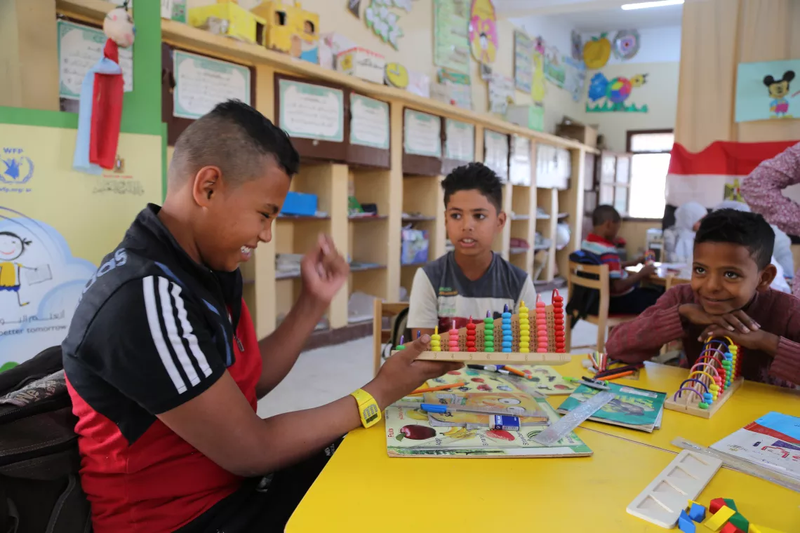 European Union (EU) funding helped UNICEF reach the most deprived children in Beni Suef  through community schools