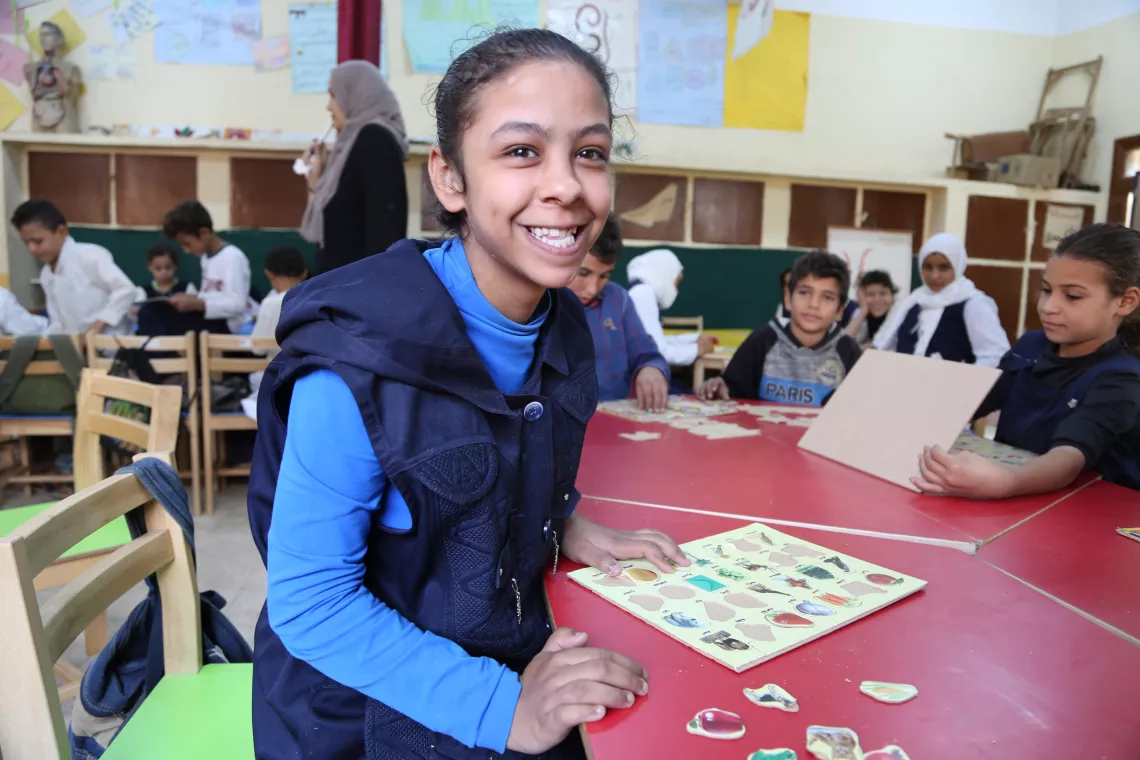 European Union (EU) funding helped UNICEF reach the most deprived children in Beni Suef  through community schools