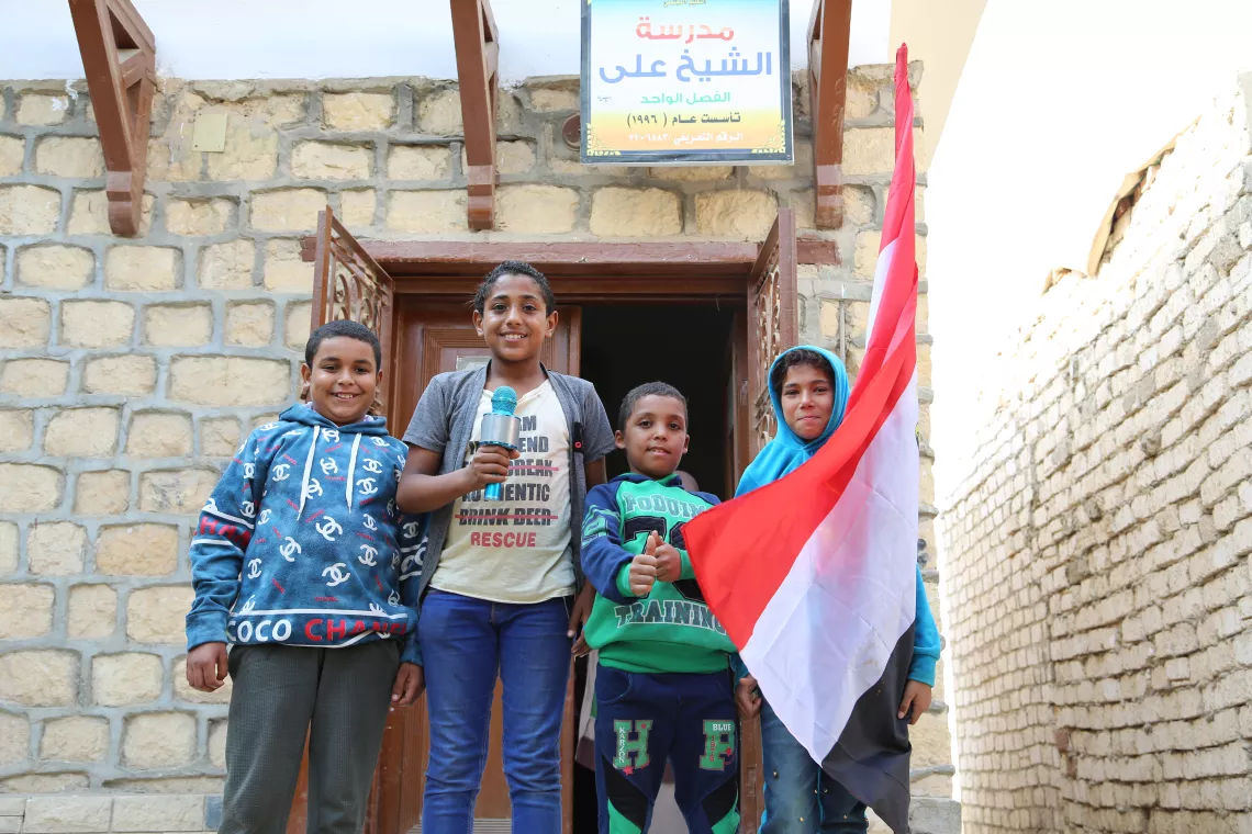 European Union (EU) funding helped UNICEF reach the most deprived children in Beni Suef  through community schools