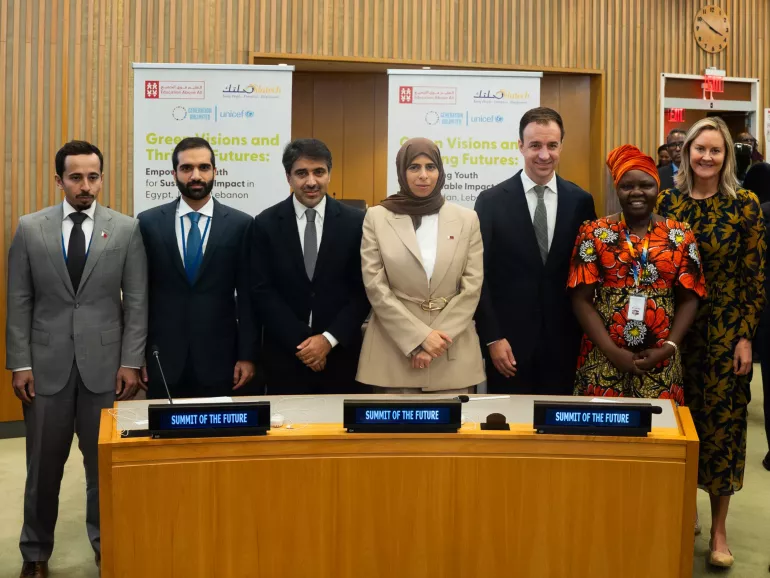 UNICEF&rsquo;s Generation Unlimited, Education Above All Foundation, and Silatech Join Forces to Accelerate Youth-Led Green Initiatives in Egypt, Lebanon, and Jordan