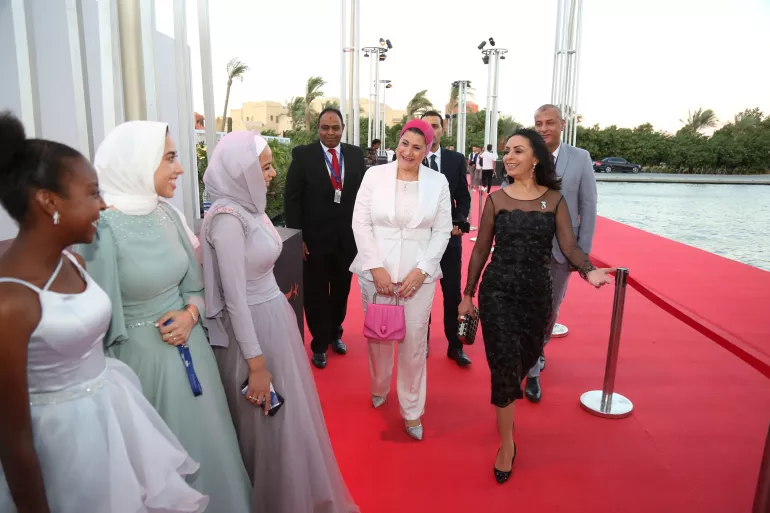 Actress Mona Zaki and key national authorities mark &ldquo;The Egyptian Girl Celebration" with UNICEF during Gouna Film Festival