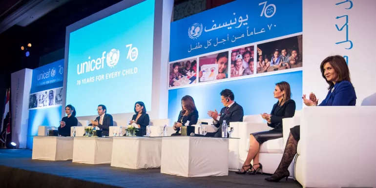 On the occasion of the 70th Anniversary of the founding of The United Nations Children&rsquo;s Fund (UNICEF), UNICEF in Egypt celebrated at a special event today the appointment of three prominent National Ambassadors. 