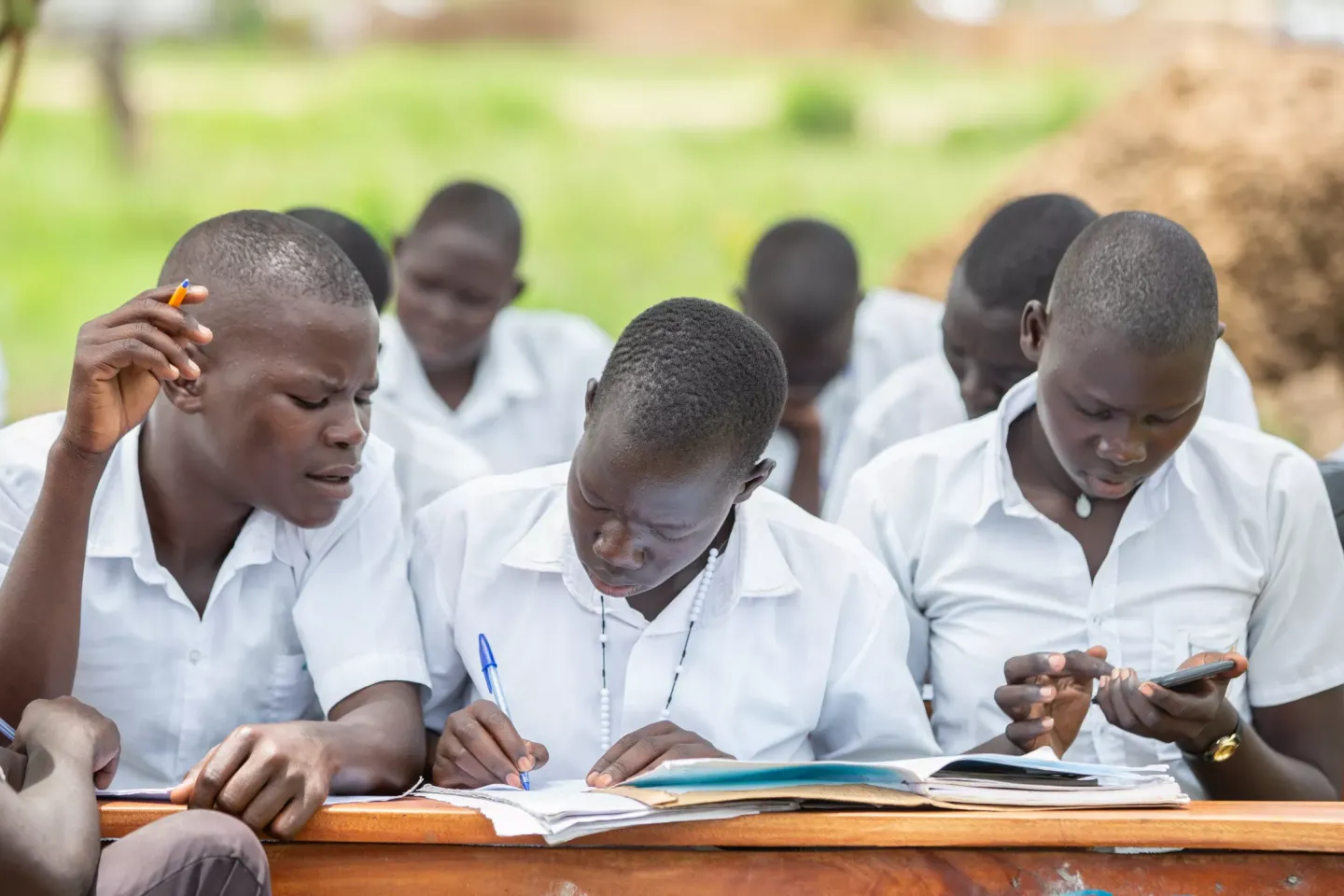 Students studying