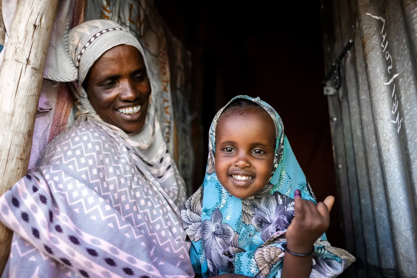 A mother and her 4-year-old daughter, Ethiopia
