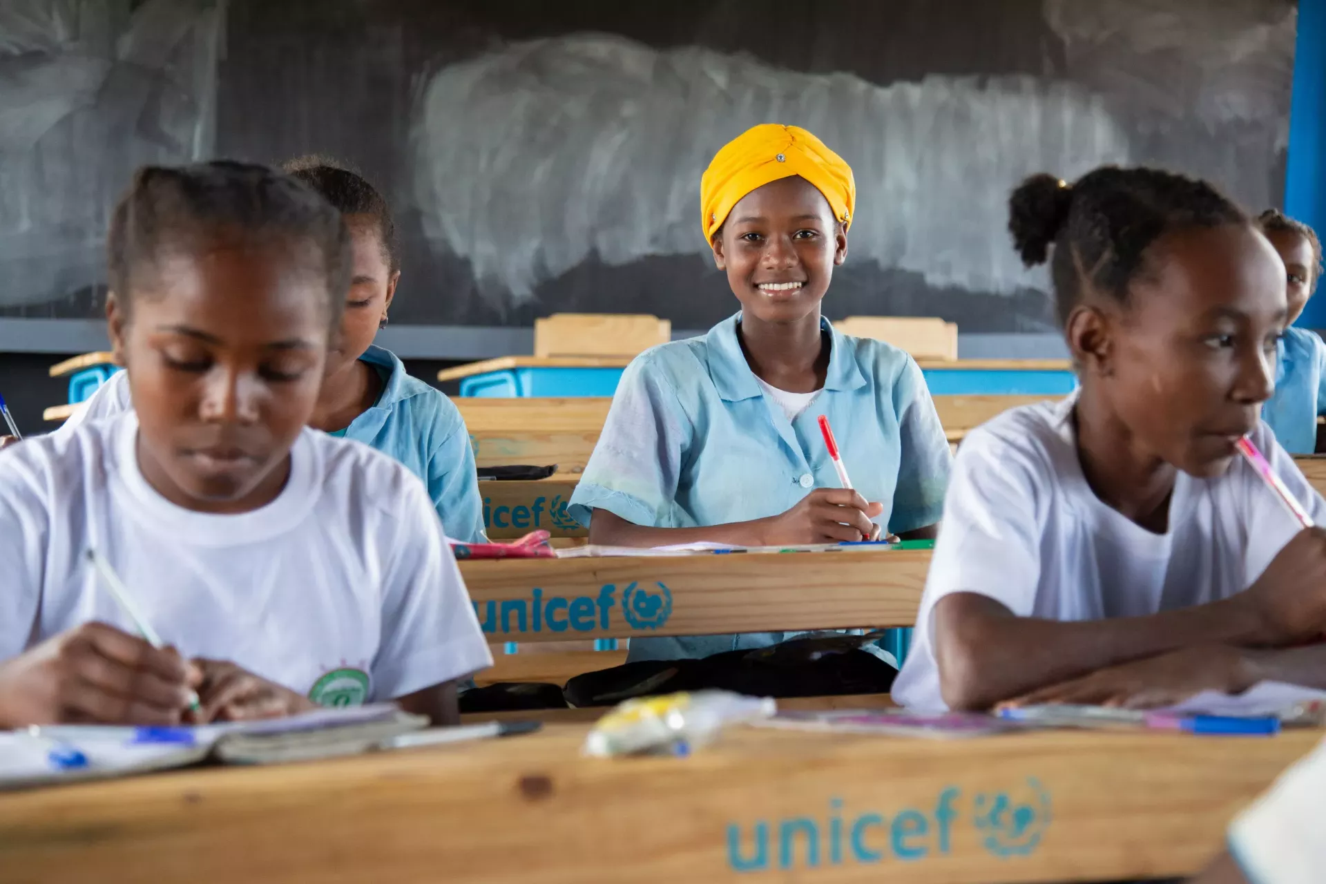 Some students in the new classroom, Madagascar