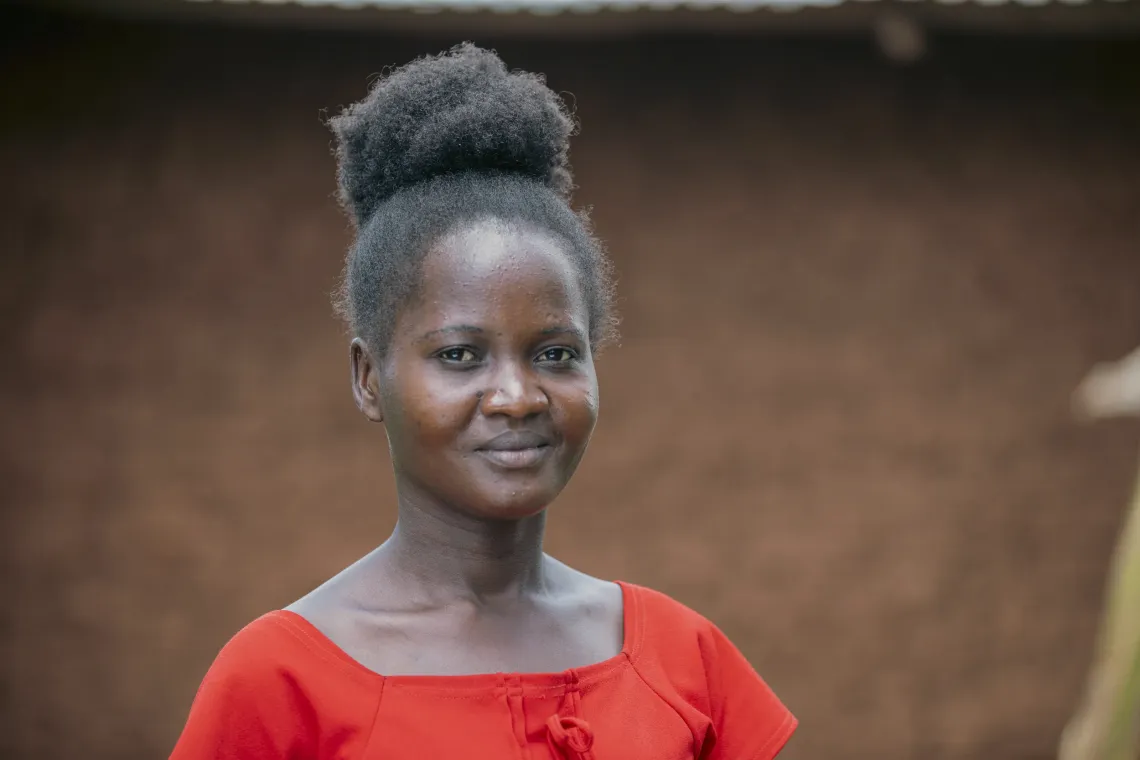 Portrait of Prossy, a peer educator under the Youth and Adolescent Peer Support (YAPS) programme, in Nankandulo Village, Magogo Sub-county, Kamuli District &ndash; 8 May 2025.