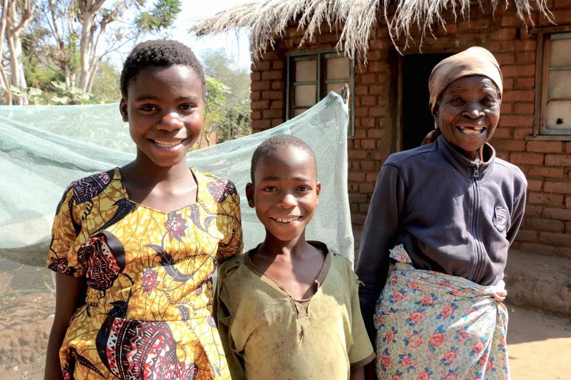 Meria and her grandchildren, Malawi
