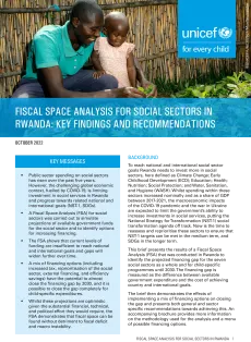 Fiscal Space Analysis for Social Sectors in Rwanda