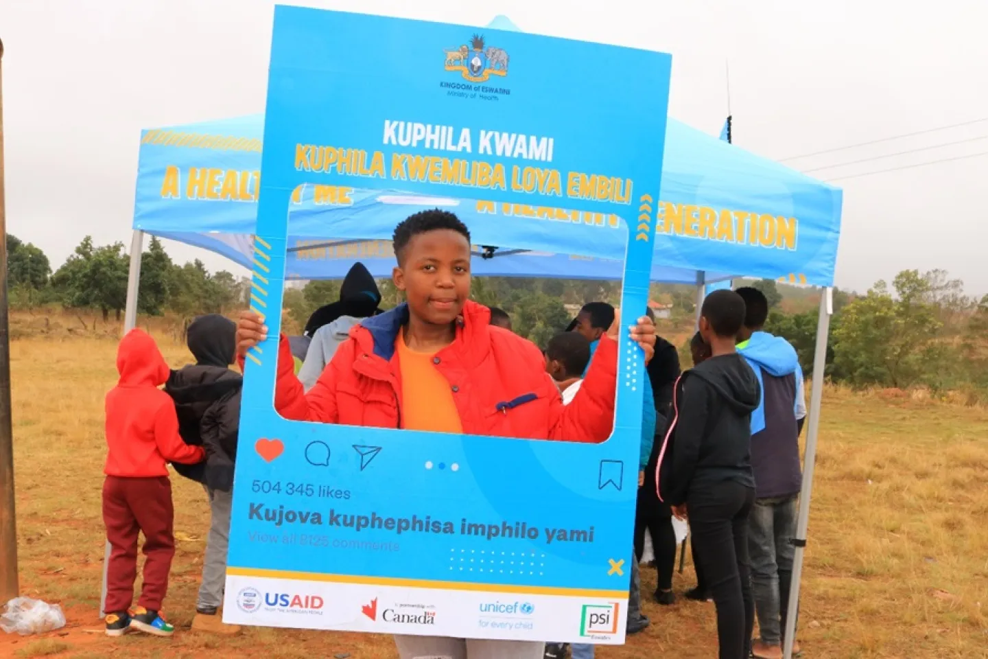 Nokwanda Sibandze poses for a picture after completing the registration for Mahlalini Youth dialogue.  