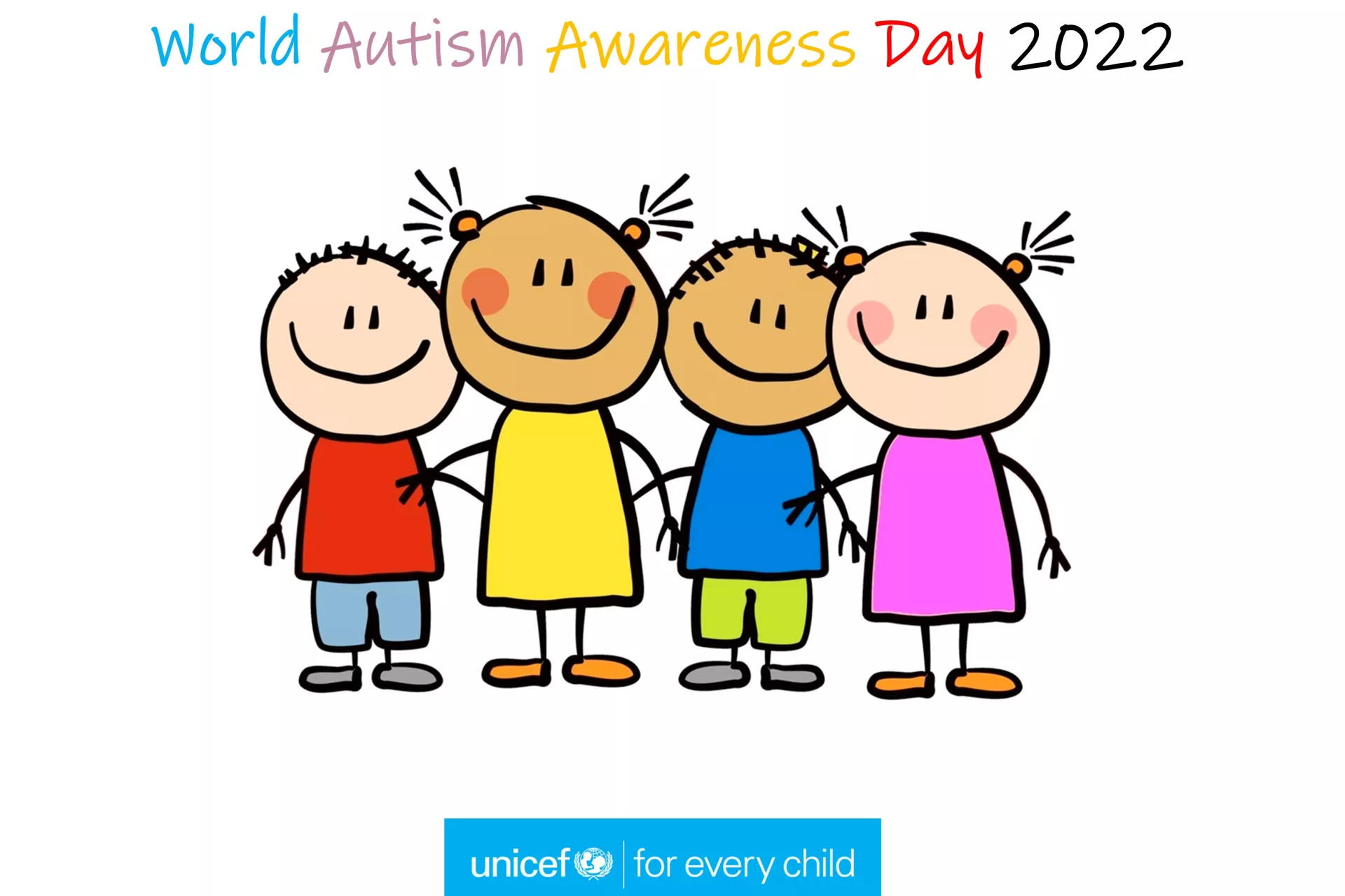 Animation of four young children