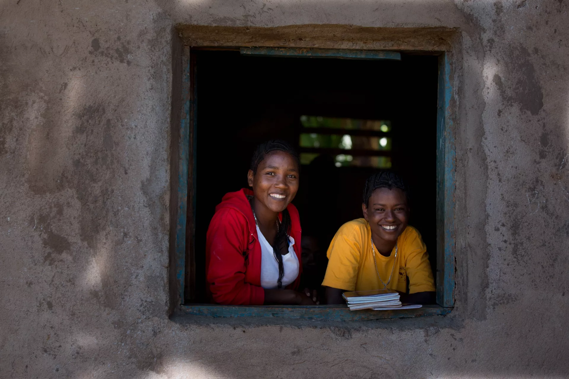 Zena (left) with her best friend since pre-primary, Genet Hailu, in West Guji Zone, Ethiopia. &copy; 