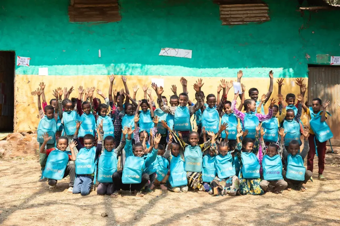 Children benefiting from Accelerated Readiness School programme in the Amhara region