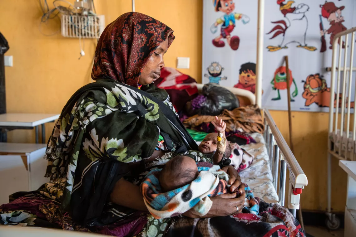 Dabo Duba, mother of a 1-month-old twin girls, Kelele Duba and Derartu Duba has spent 14 agonizing days at Yabello Hospital. 
