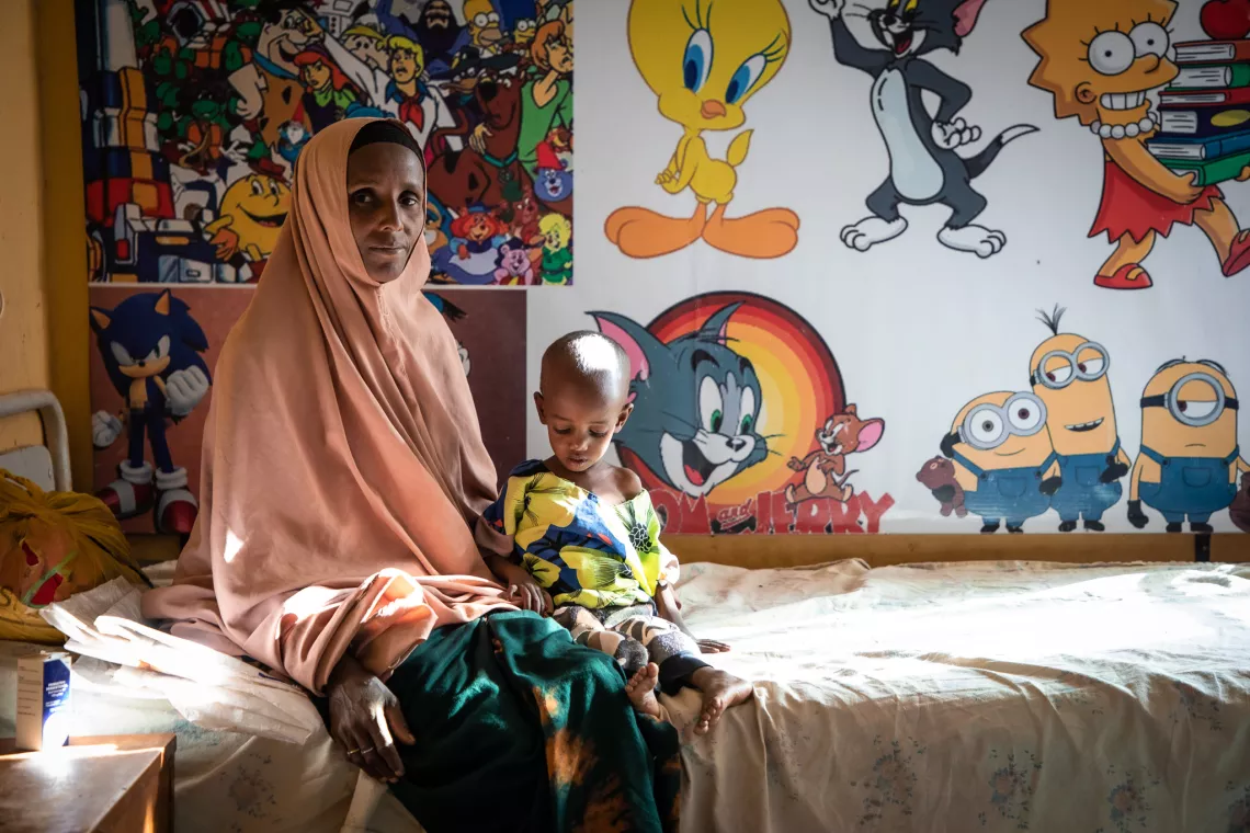Mekaye Mohammed brought her 3-year-old daughter Alina Ibrahim with the hope that she will recover from her multiple illnesses.