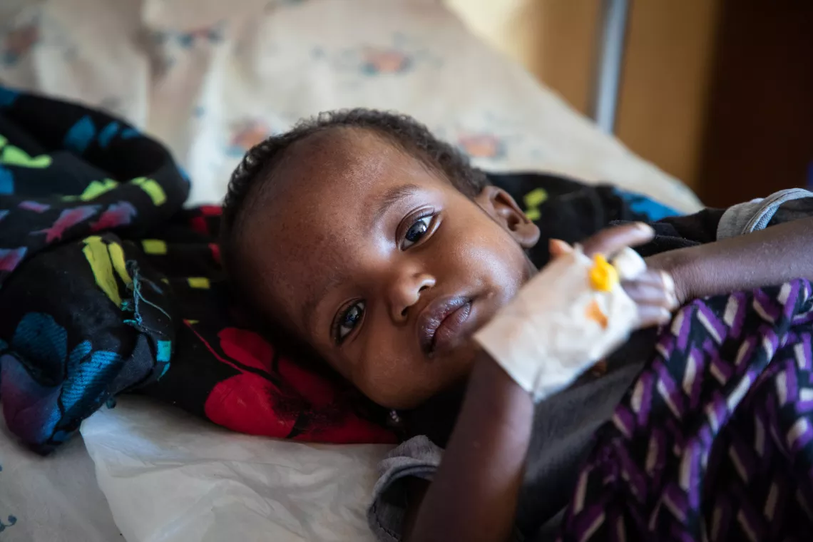 The nutrition stabilization unit of Yabello Hospital is currently swamped with children requiring care. 