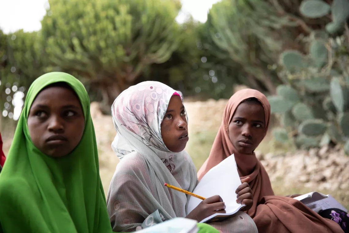 Kuresha Yusuf attends class 