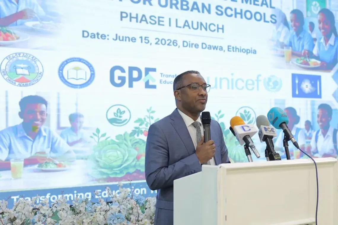 Deputy Mayor Harbi Buh reaffirmed Dire Dawa's  giving a speech at the event