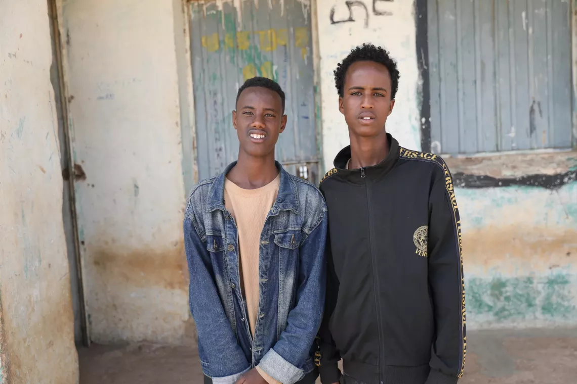 Anwar Sheik Abdirahman and Buseri Sheik Abdirahman posing for a photo